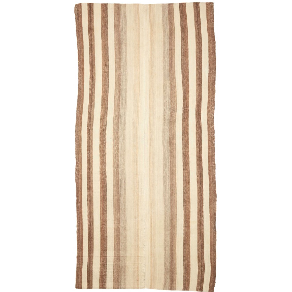 Tappeto Kilim Vintage Persia giallo marrone 145x305