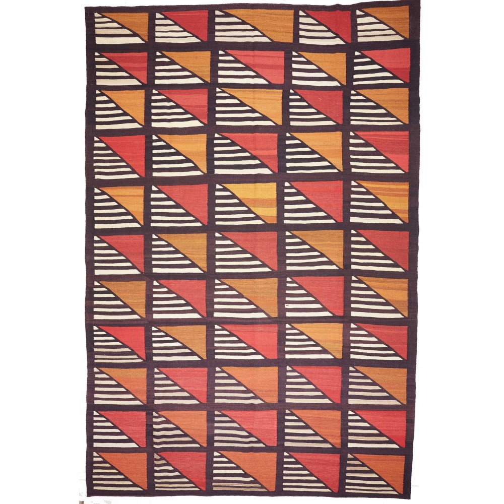 Tappeto Kilim Vintage Persia grigio rosso 301x446