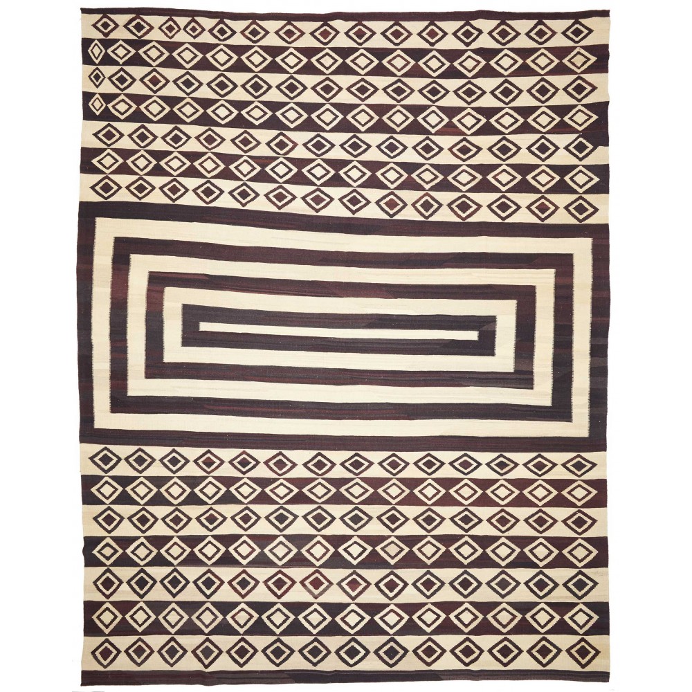 Tappeto Kilim Vintage Persia beige grigio 333x430