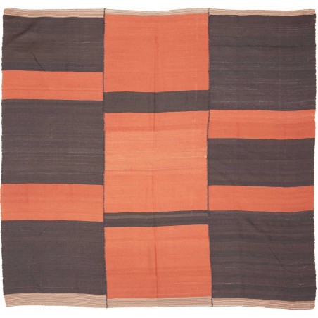 Tappeto Kilim Vintage Persia azzurro arancione 207x213