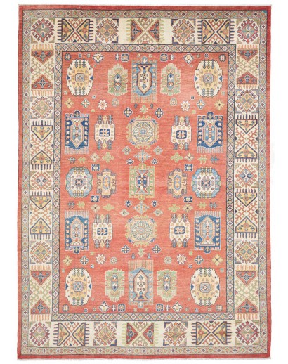 Tappeto Kazak Afghanistan marrone bianco 209x293