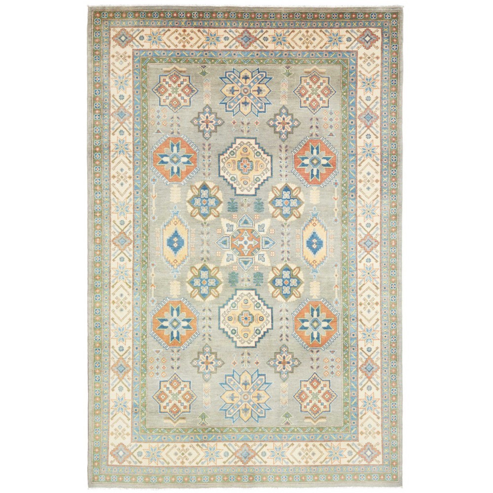 Tappeto Kazak Afghanistan beige marrone 198x303
