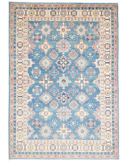 Tappeto Kazak Afghanistan bianco grigio 166x241