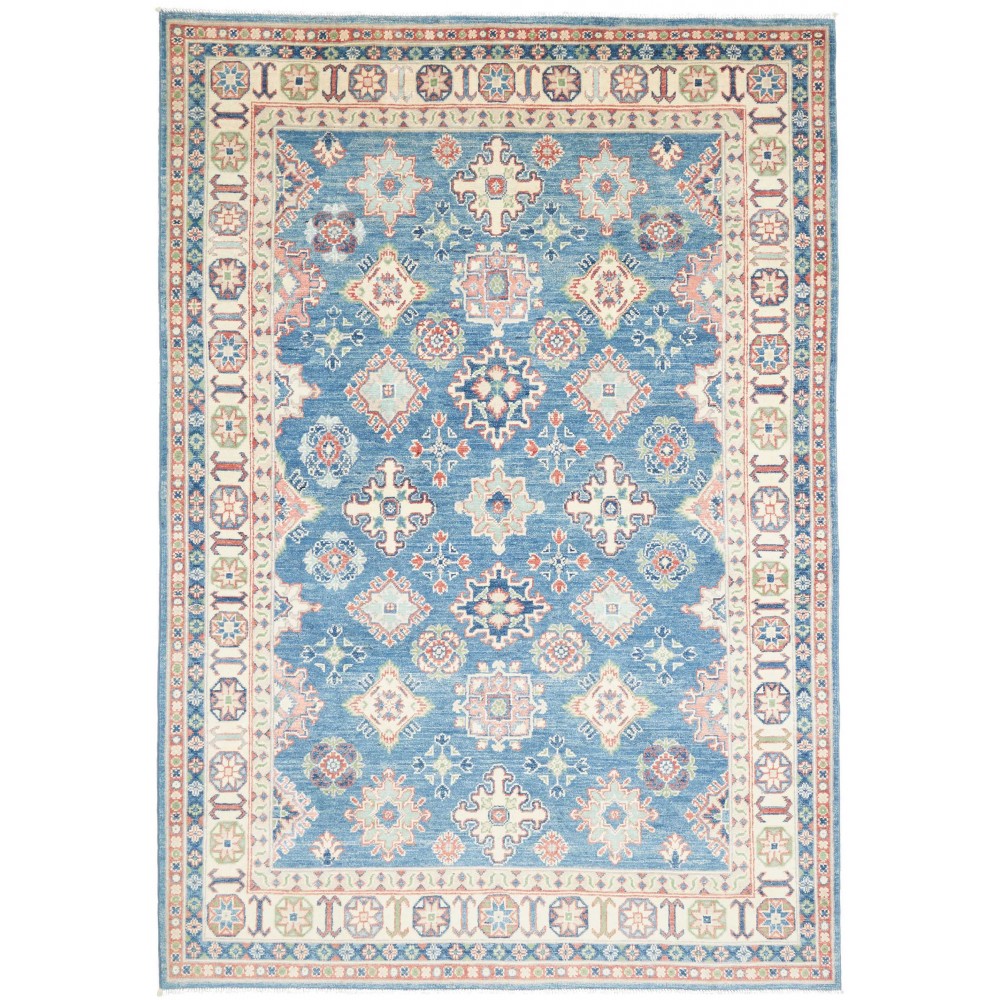 Tappeto Kazak Afghanistan bianco grigio 166x241