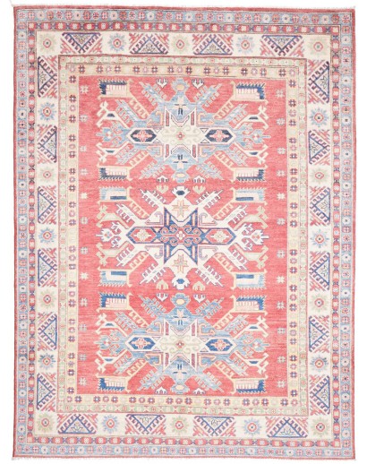 Tappeto Kazak Afghanistan bianco grigio 175x232