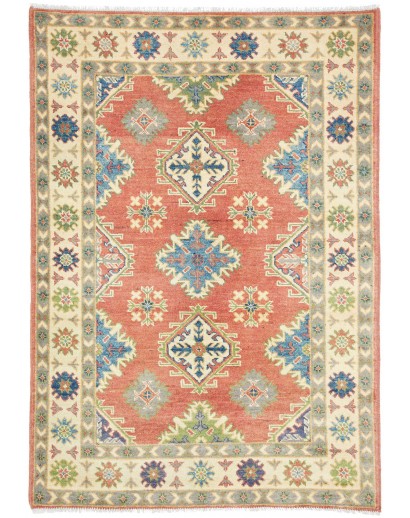 Tappeto Kazak Afghanistan marrone giallo 105x147