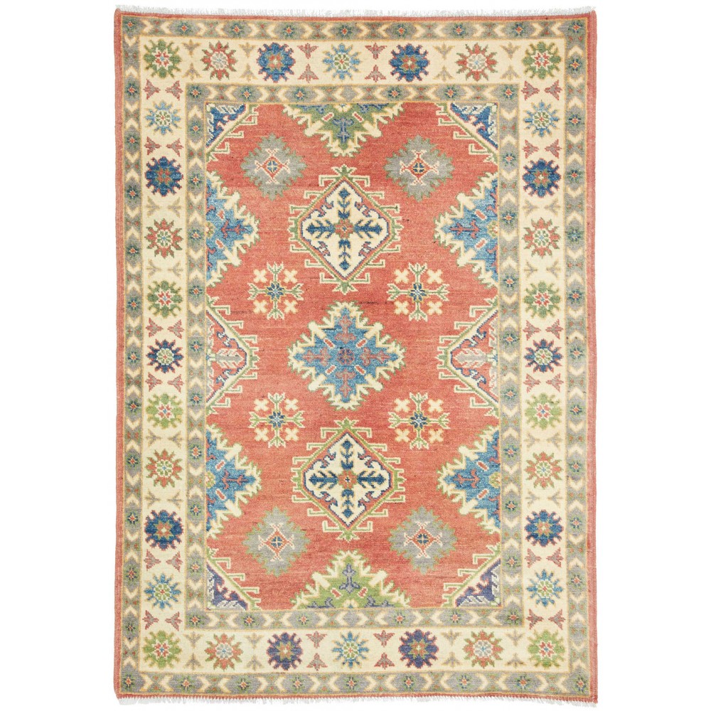 Tappeto Kazak Afghanistan marrone giallo 105x147
