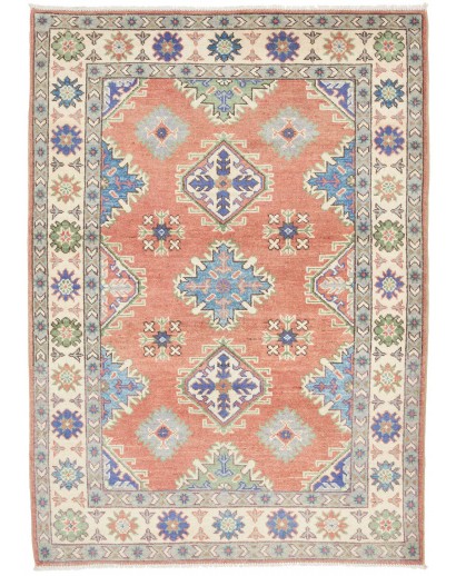 Tappeto Kazak Afghanistan marrone grigio 104x146