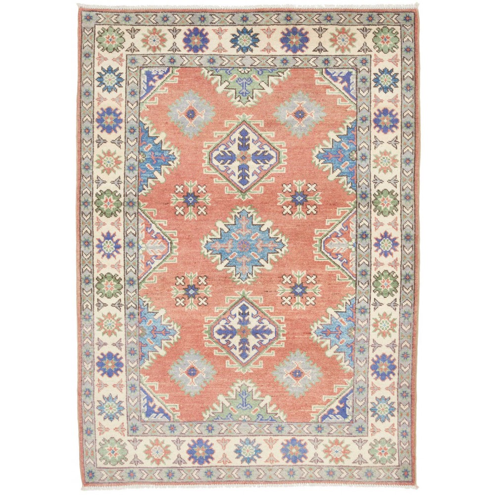 Tappeto Kazak Afghanistan marrone grigio 104x146