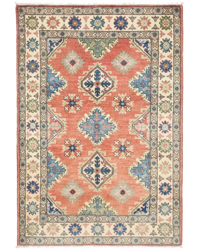 Tappeto Kazak Afghanistan marrone giallo 101x149