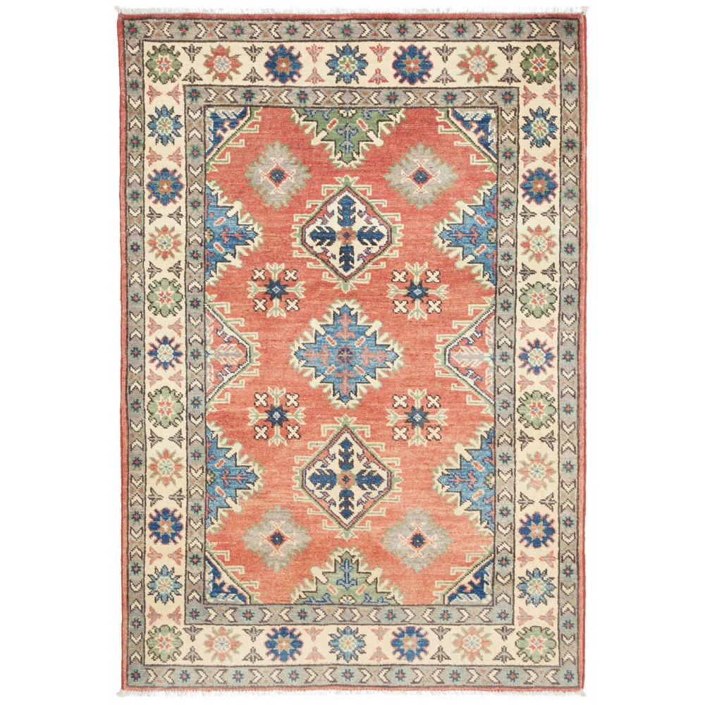 Tappeto Kazak Afghanistan marrone giallo 101x149