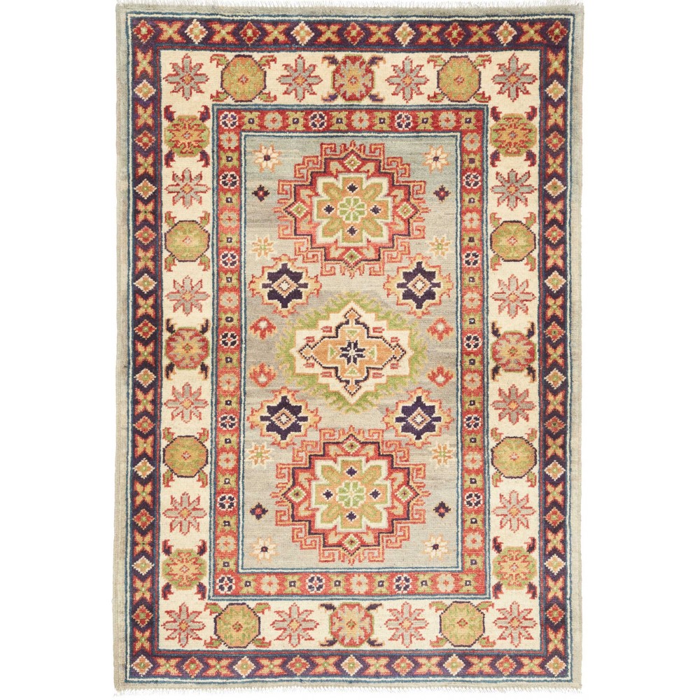 Tappeto Kazak Afghanistan marrone rosso 82x120