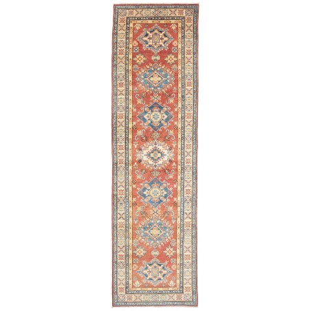 Tappeto Kazak Afghanistan marrone azzurro 80x297