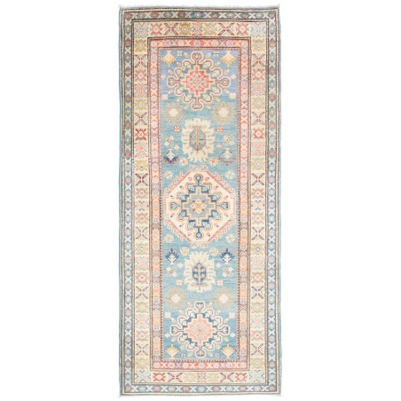 Tappeto Kazak Afghanistan bianco azzurro 82x200