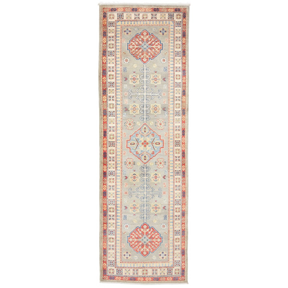 Tappeto Kazak Afghanistan beige rosso 80x252