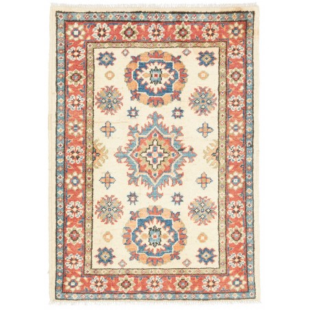Tappeto Kazak Afghanistan bianco grigio 67x91