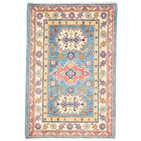 Tappeto Kazak Afghanistan beige azzurro 61x91