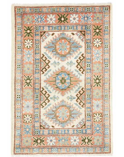 Tappeto Kazak Afghanistan bianco 63x93