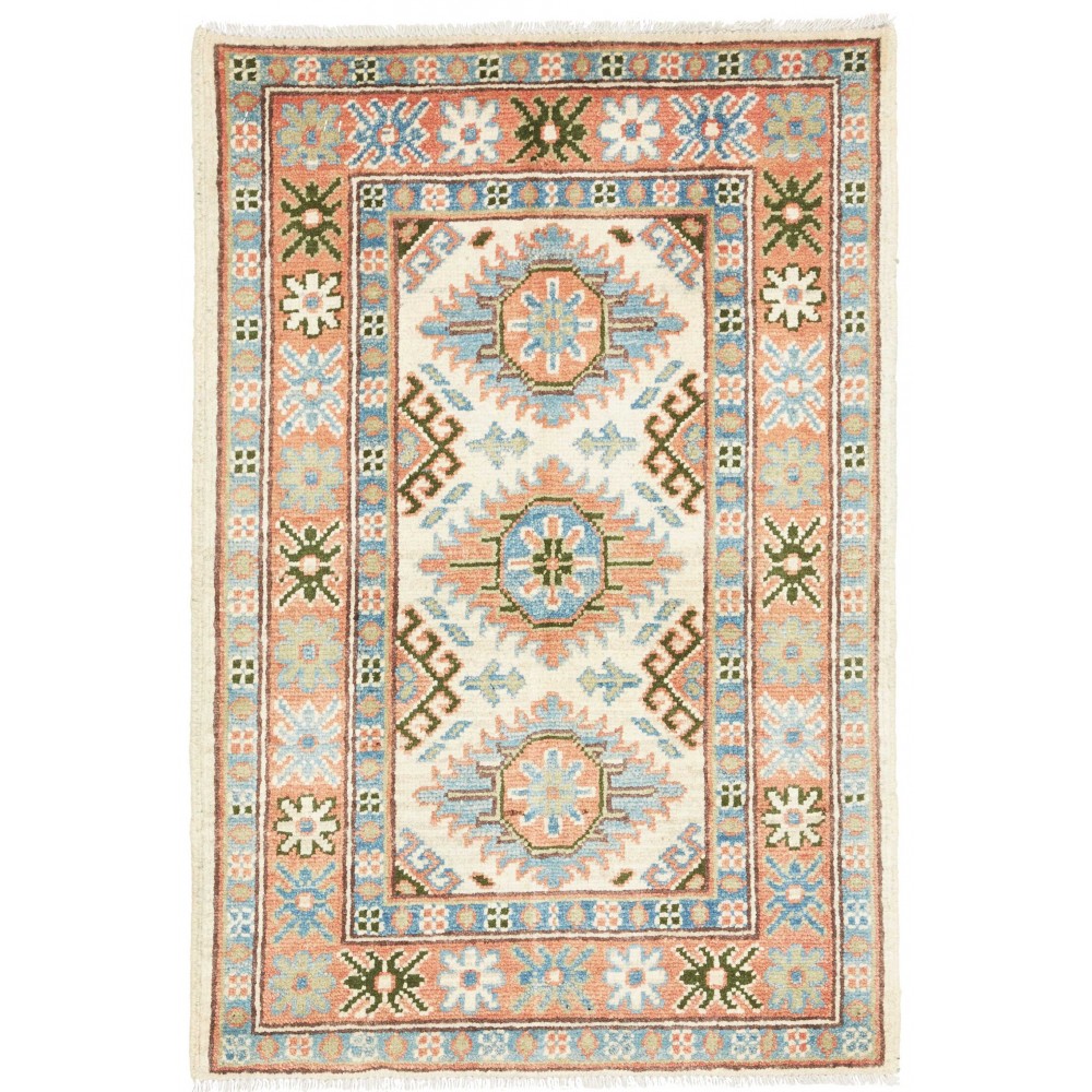 Tappeto Kazak Afghanistan bianco 63x93
