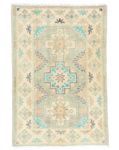 Tappeto Kazak Afghanistan bianco grigio 62x93
