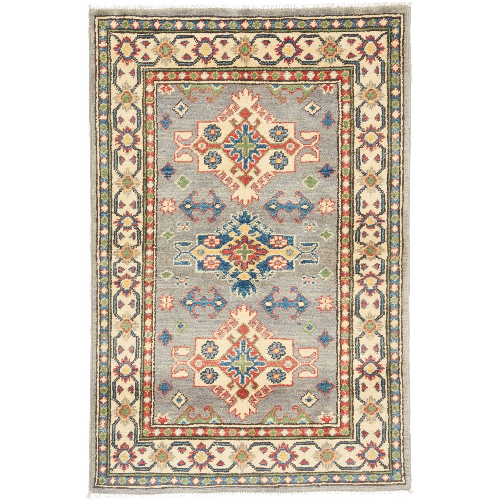 Tappeto Kazak Afghanistan marrone grigio 81x127