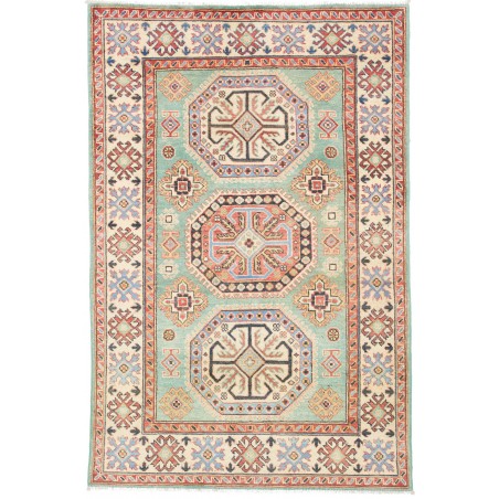 Tappeto Kazak Afghanistan beige azzurro 116x175