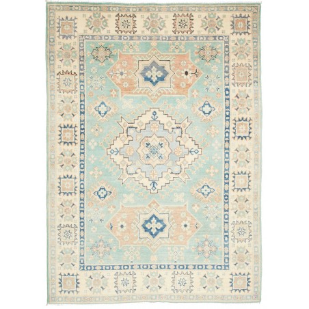 Tappeto Kazak Afghanistan bianco grigio 147x206