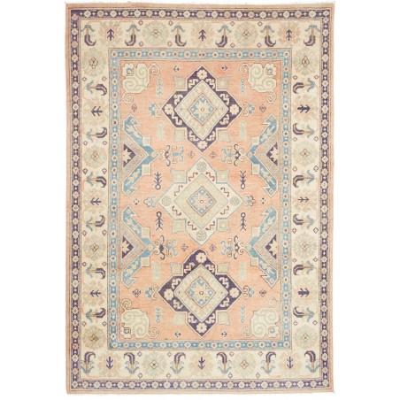 Tappeto Kazak Afghanistan beige azzurro 151x220