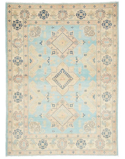 Tappeto Kazak Afghanistan bianco azzurro 151x204
