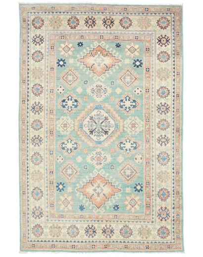 Tappeto Kazak Afghanistan beige bianco 127x194