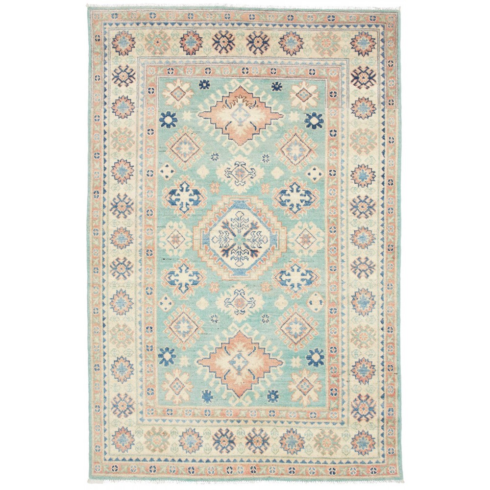 Tappeto Kazak Afghanistan beige bianco 127x194