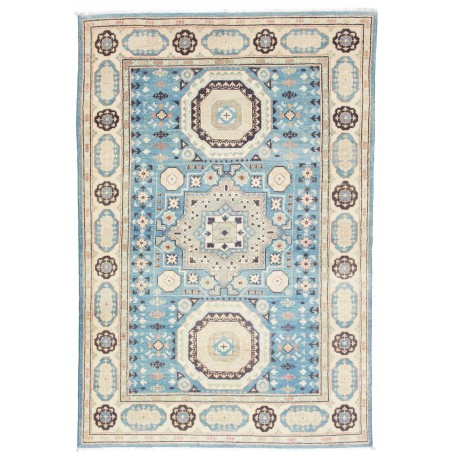 Tappeto Kazak Afghanistan beige azzurro 122x178
