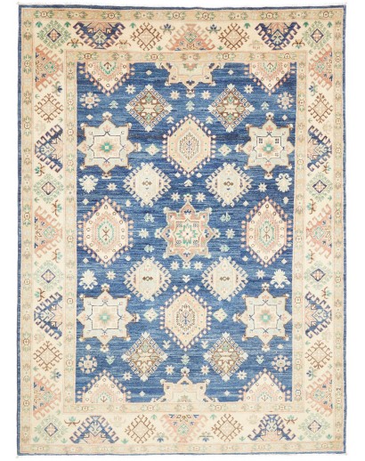Tappeto Kazak Afghanistan bianco azzurro 173x240