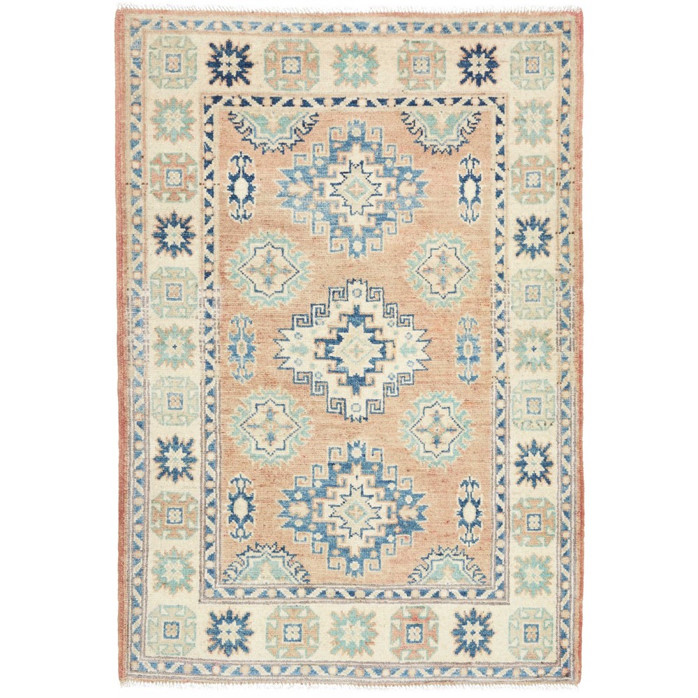 Tappeto Kazak Afghanistan beige giallo 82x123