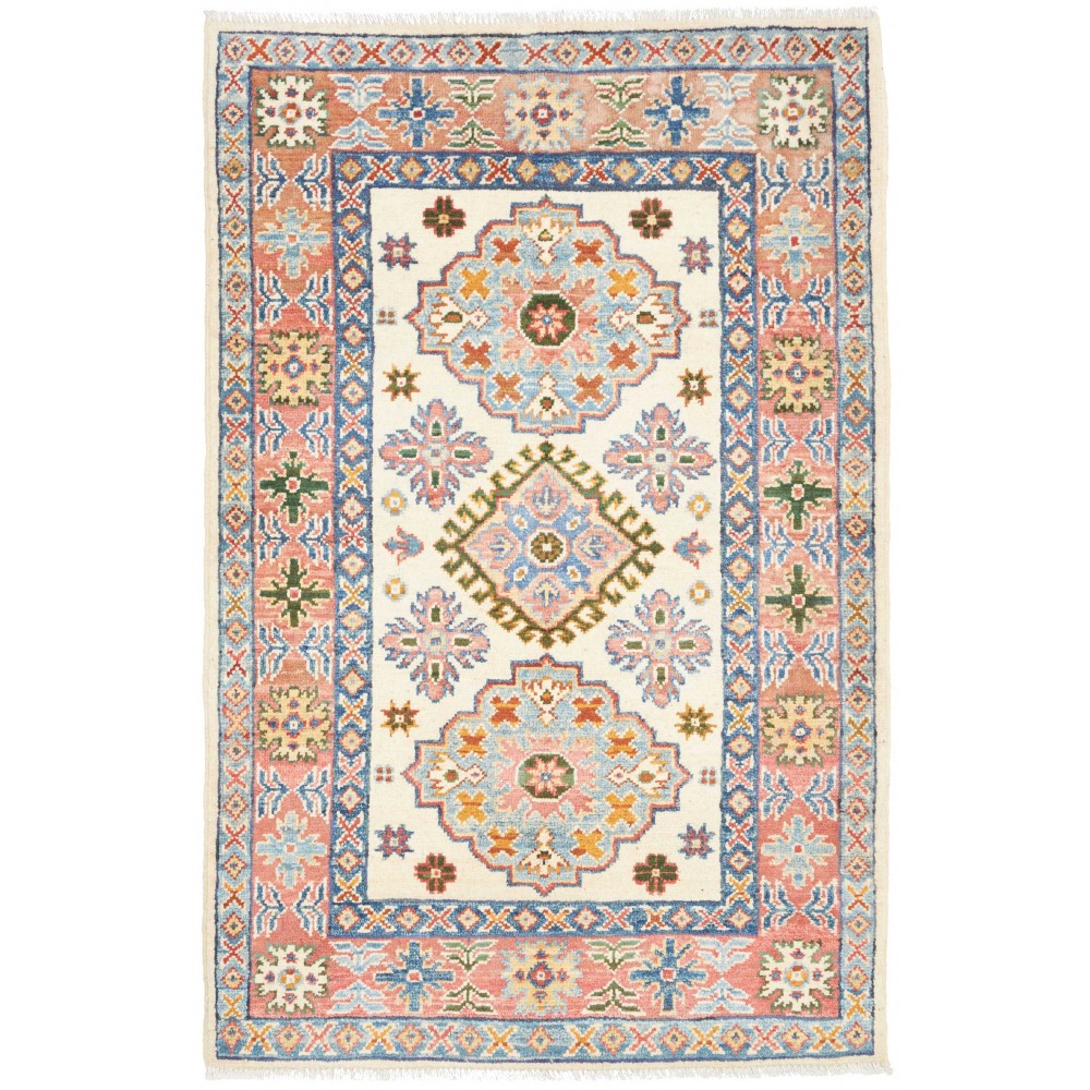 Tappeto Kazak Afghanistan bianco marrone 78x124