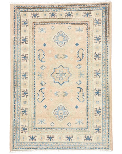Tappeto Kazak Afghanistan bianco grigio 81x119