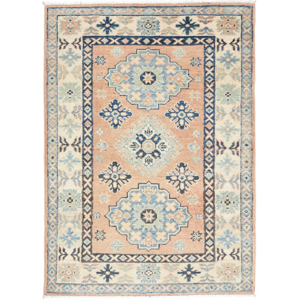 Tappeto Kazak Afghanistan beige grigio 85x121