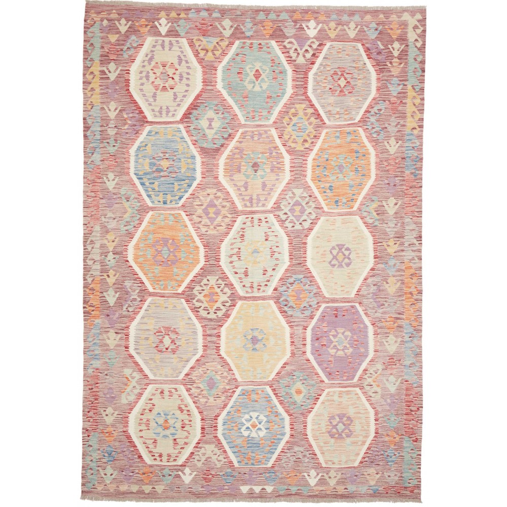 Tappeto Kilim Afghanistan beige marrone 201x290