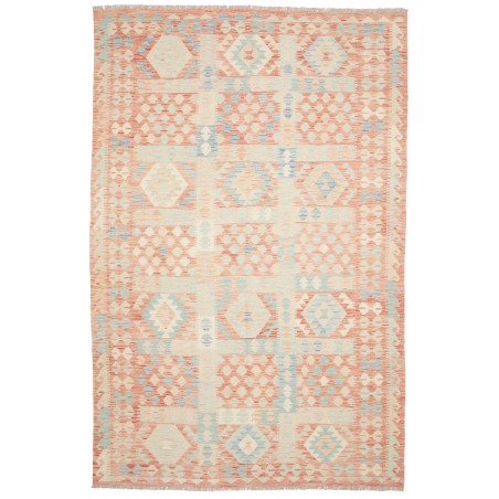 Tappeto Kilim Afghanistan giallo arancione 193x300