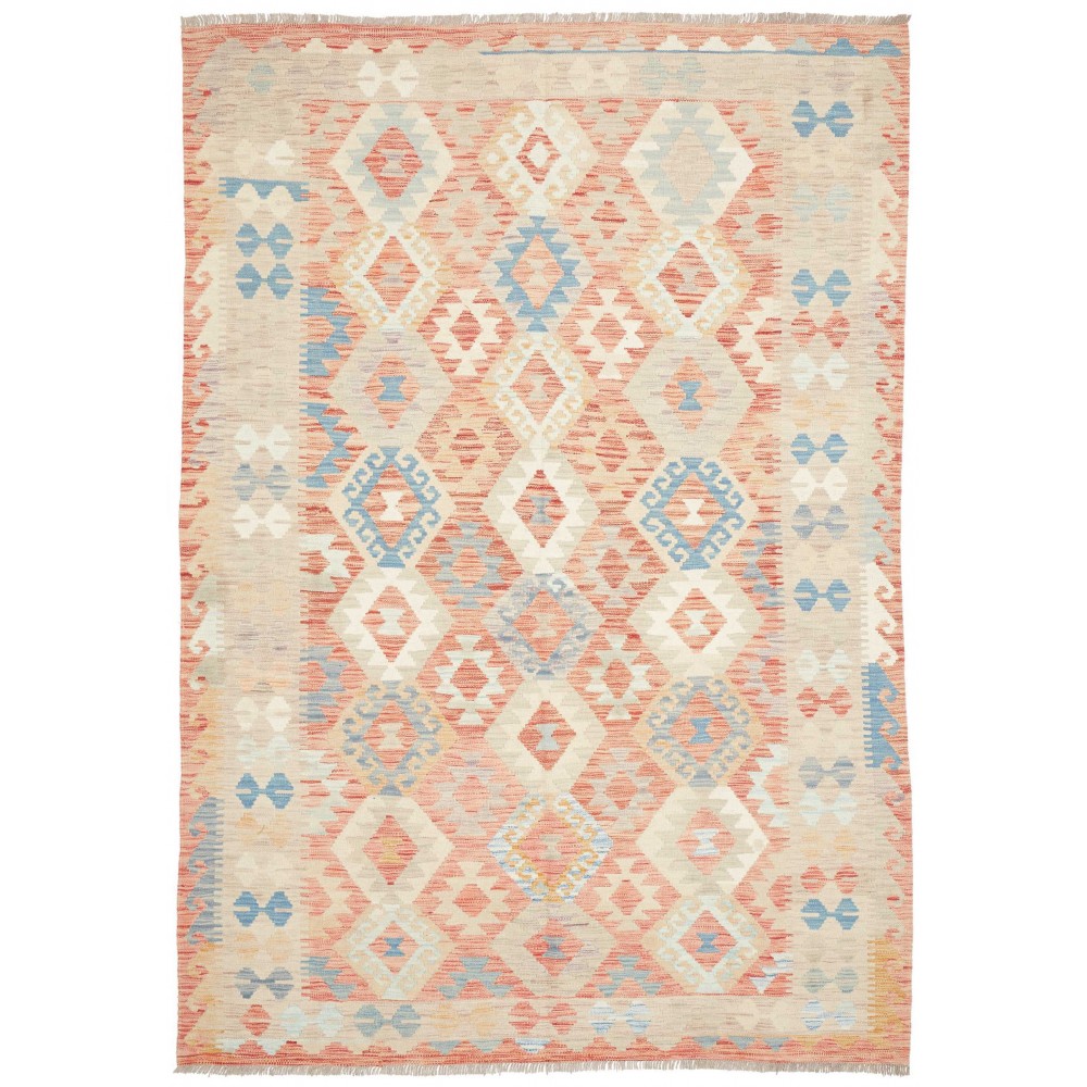 Tappeto Kilim Afghanistan giallo rosso 173x249