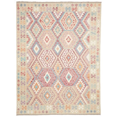 Tappeto Kilim Afghanistan bianco marrone 183x245