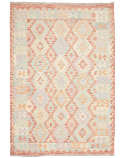Tappeto Kilim Afghanistan giallo bianco 170x244