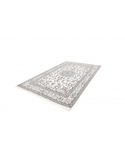 Tappeto Nain Kashmar Persia bianco grigio 187x291