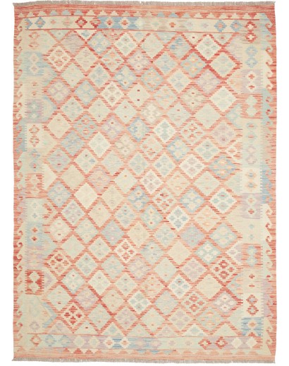Tappeto Kilim Afghanistan giallo arancione 183x246