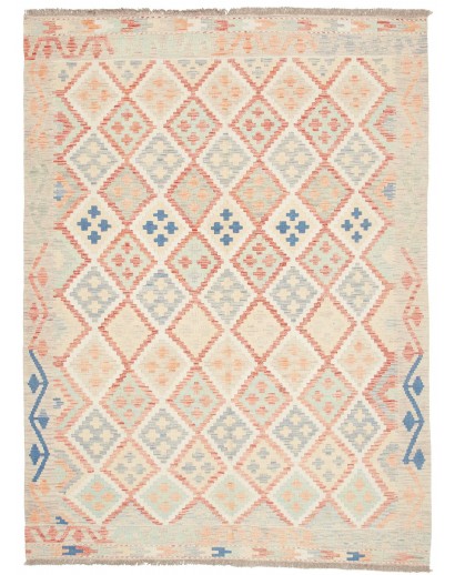 Tappeto Kilim Afghanistan giallo marrone 150x202
