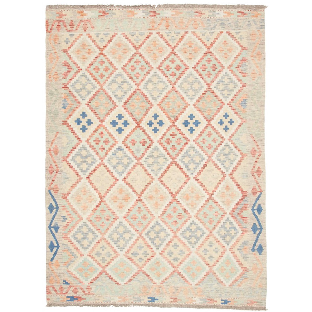 Tappeto Kilim Afghanistan giallo marrone 150x202
