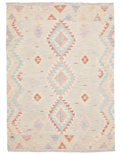 Tappeto Kilim Afghanistan bianco 142x198