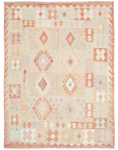 Tappeto Kilim Afghanistan giallo rosso 149x195