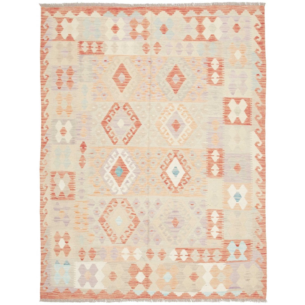 Tappeto Kilim Afghanistan giallo rosso 149x195
