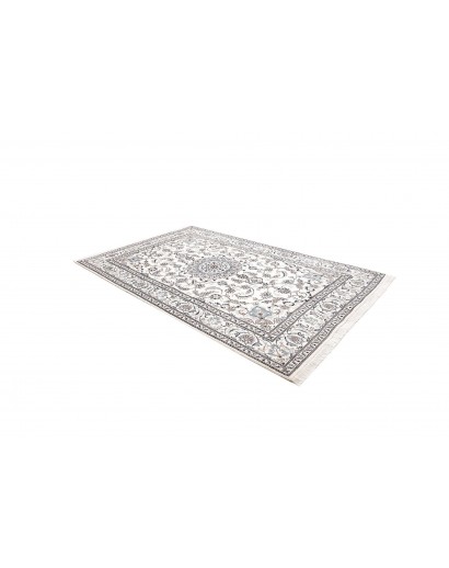Tappeto Nain Kashmar Persia bianco grigio 187x291